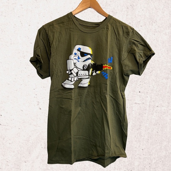 Hanes Olive Green Graphic Tee - Short Sleeve - Picture 1 of 3